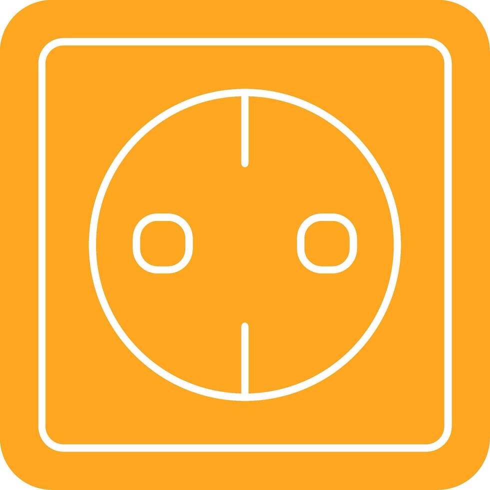 socket Glyph Two Color Icon vector