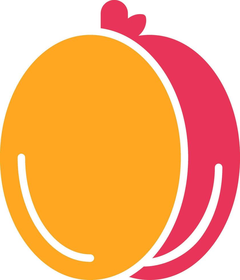 Apricot Glyph Two Color Icon vector