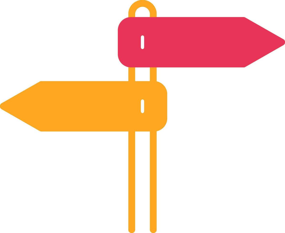Direction Glyph Two Color Icon vector