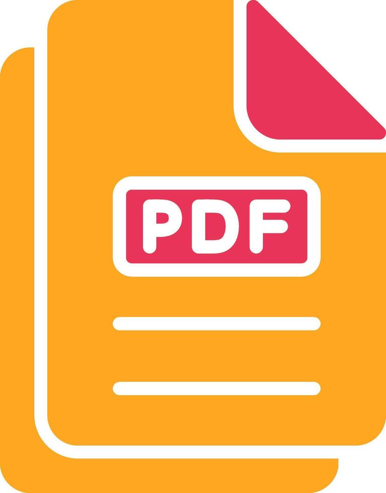 PDF Glyph Two Color Icon vector
