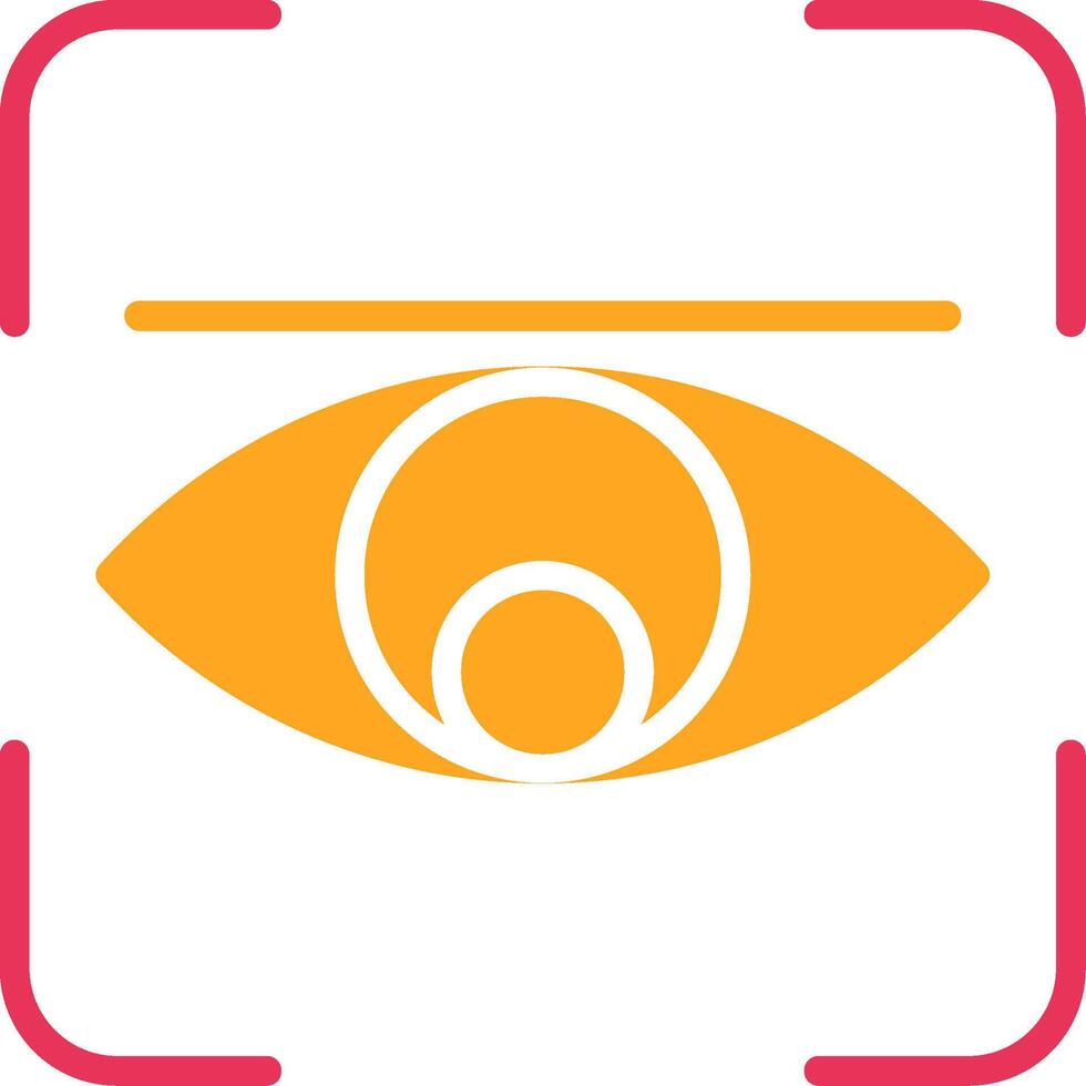 Retina Glyph Two Color Icon vector