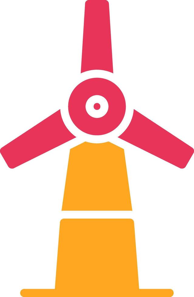 Windmill Glyph Two Color Icon vector