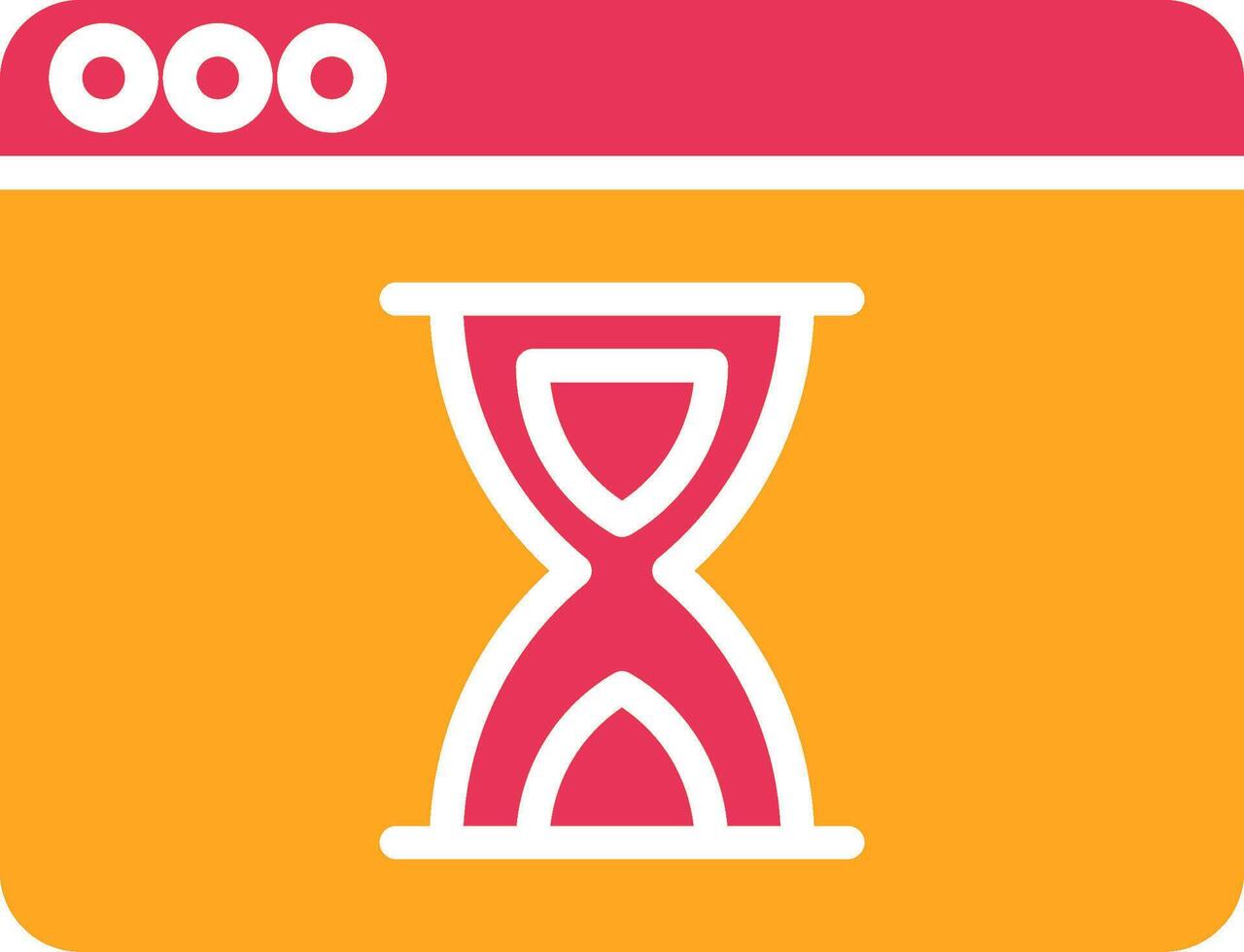 Waiting Glyph Two Color Icon vector