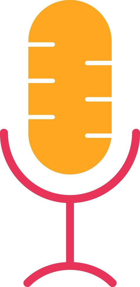 Microphone Glyph Two Color Icon vector