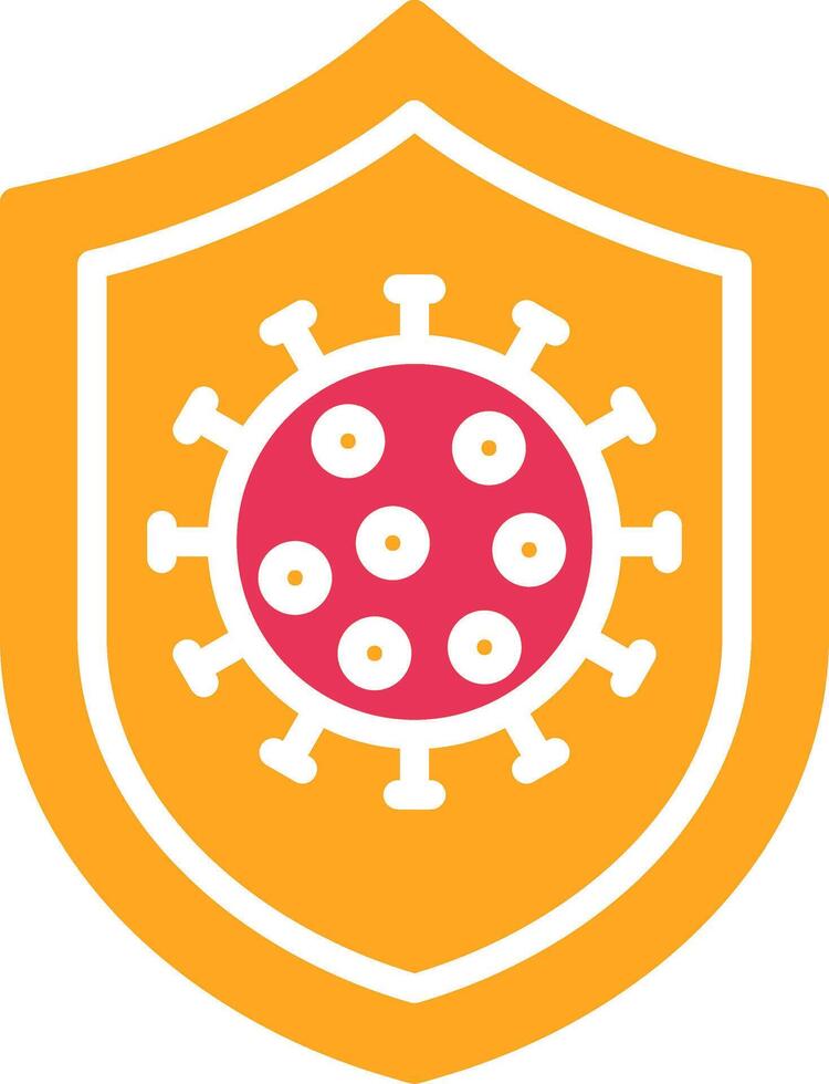 Shield Glyph Two Color Icon vector