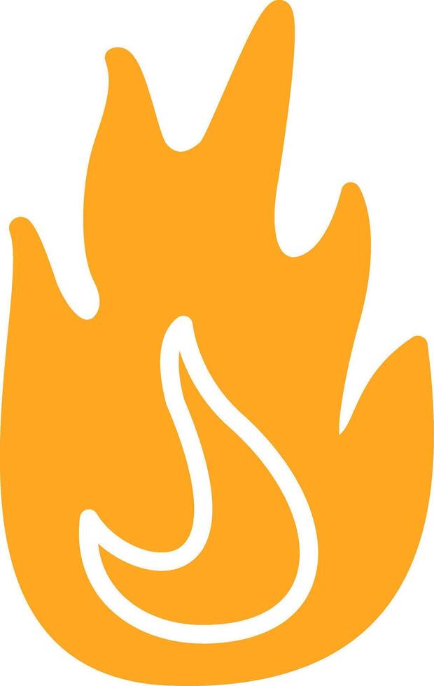 Fire Glyph Two Color Icon vector