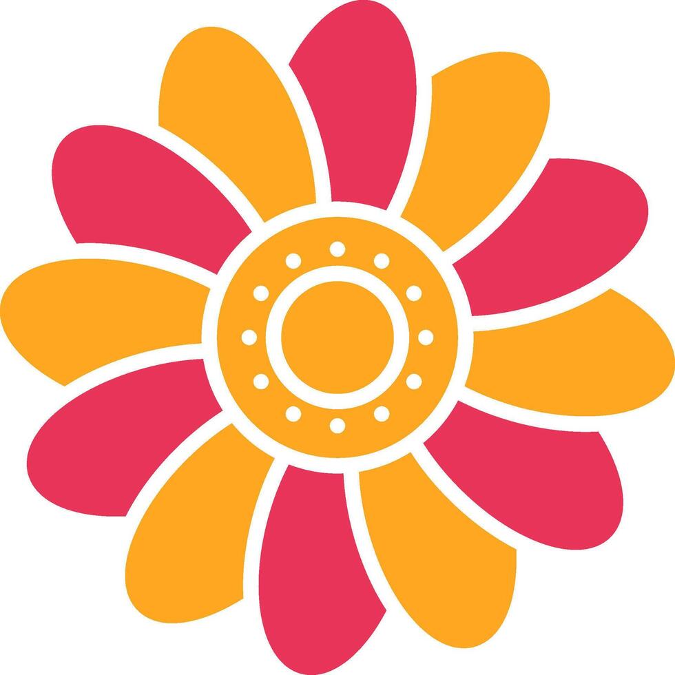 Daisy Glyph Two Color Icon vector