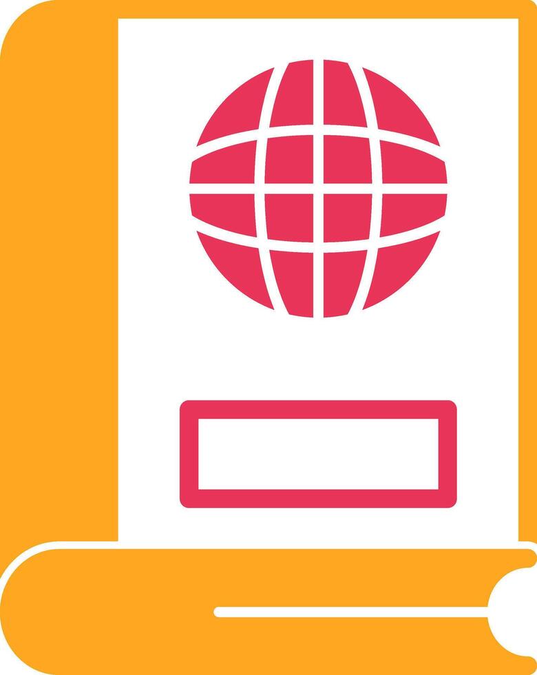 Global Glyph Two Color Icon vector