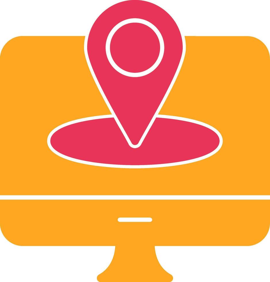 Location Glyph Two Color Icon vector