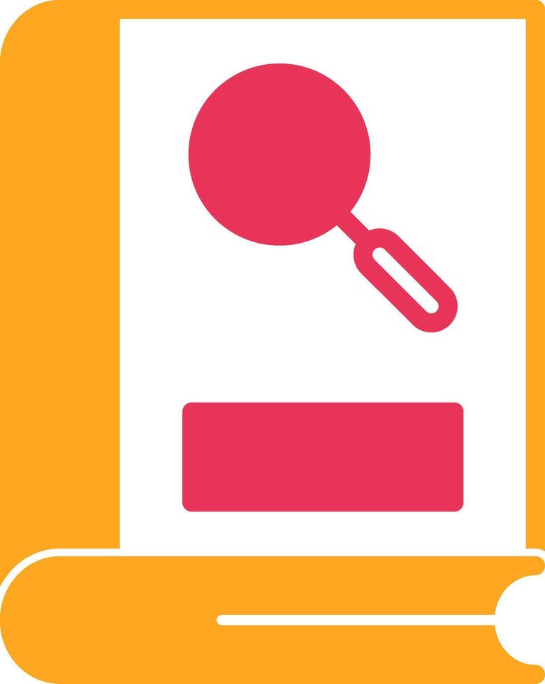 Search Glyph Two Color Icon vector