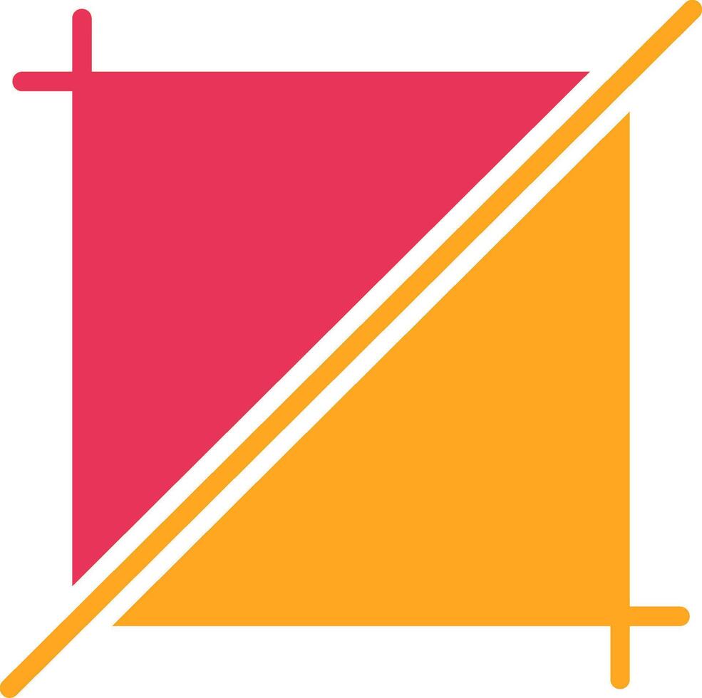 Crop Glyph Two Color Icon vector