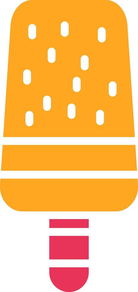 Popsicle Glyph Two Color Icon vector