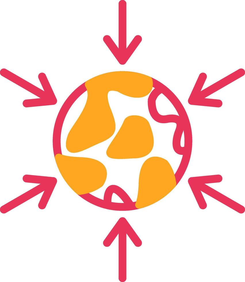 Gravity Glyph Two Color Icon vector