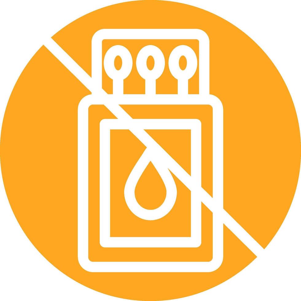 No Fire Glyph Two Color Icon vector
