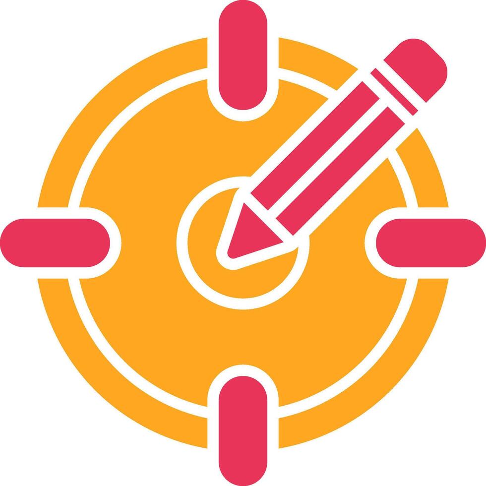 Target Audience Glyph Two Color Icon vector
