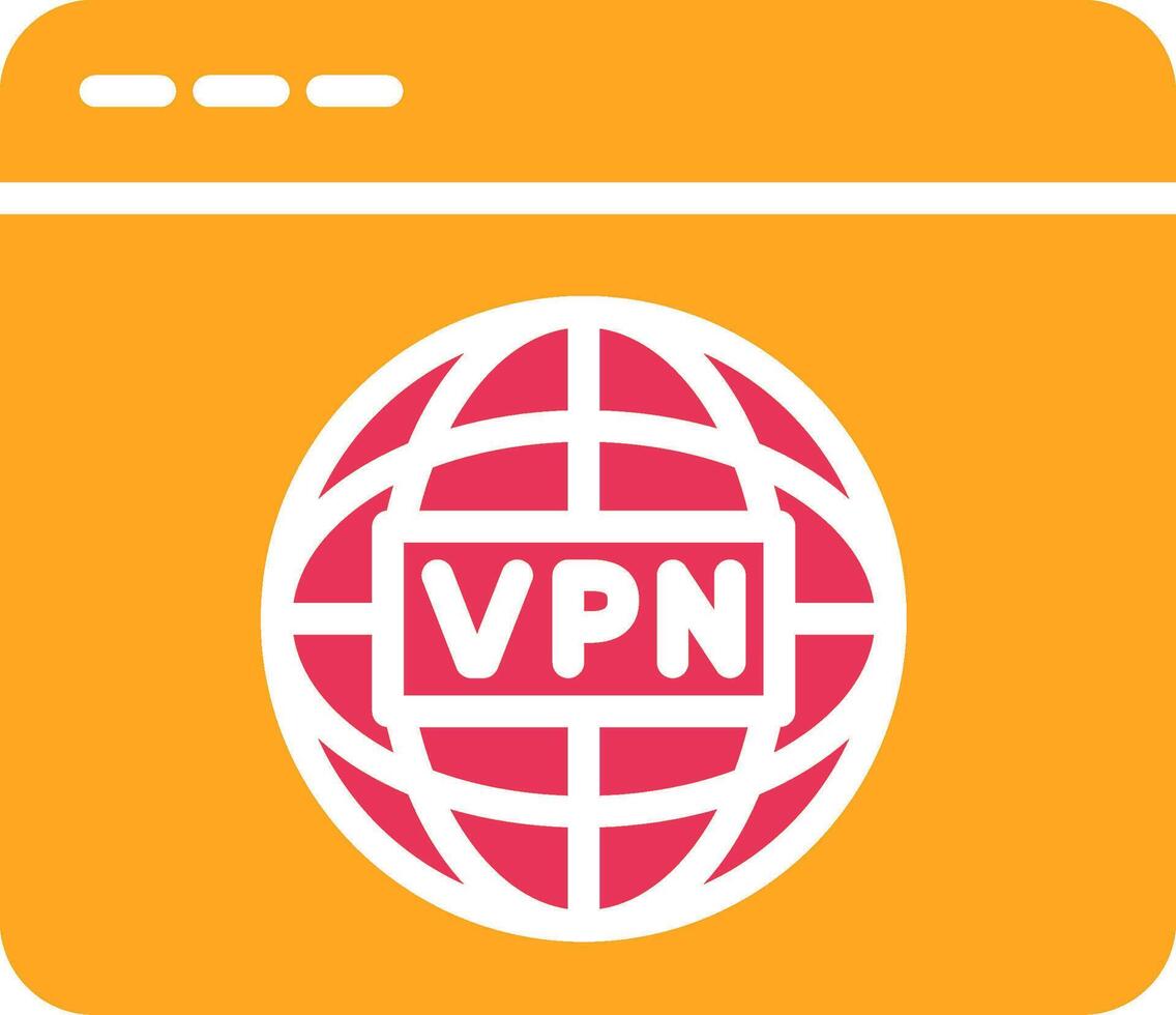 VPN Glyph Two Color Icon vector