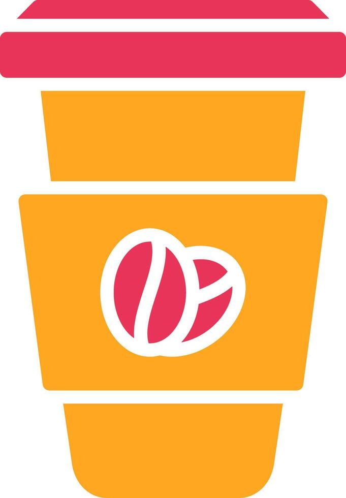 Coffee Glyph Two Color Icon vector
