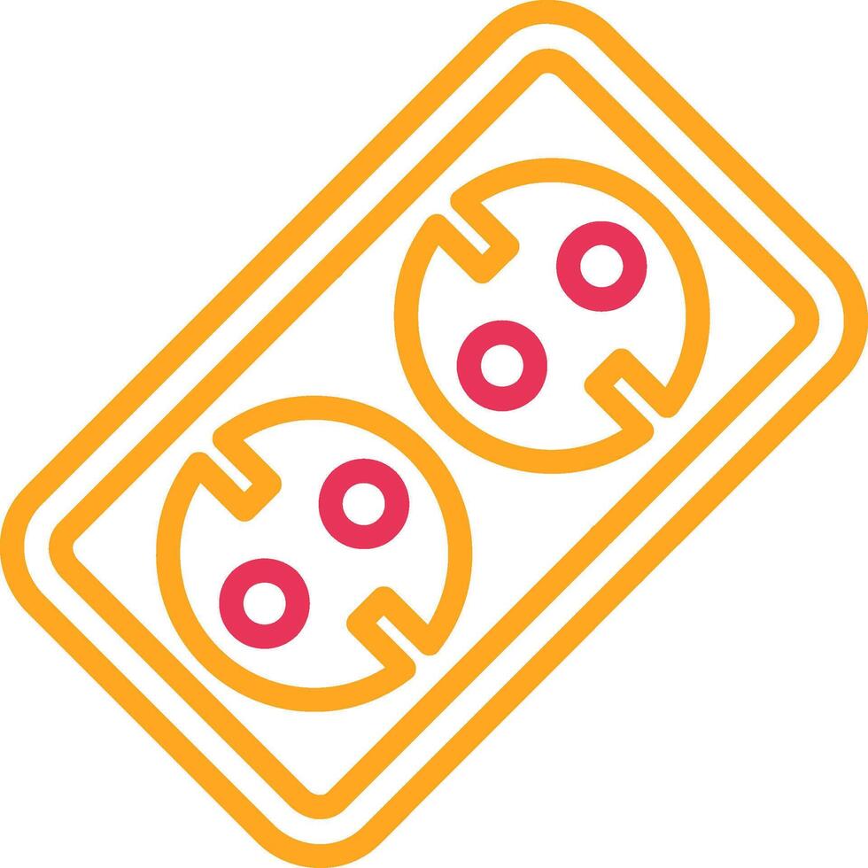 Socket Glyph Two Color Icon vector
