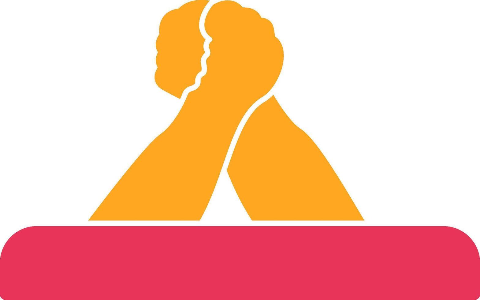 Arm Wrestling Glyph Two Color Icon vector