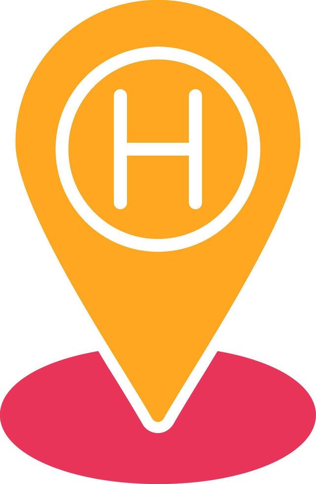 Location Glyph Two Color Icon vector