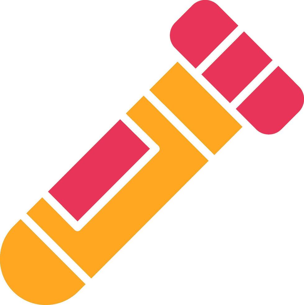 Test Tube Glyph Two Color Icon vector