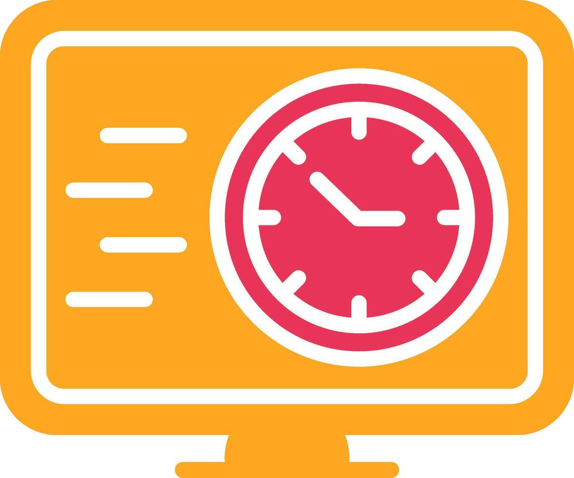 Fast Time Glyph Two Color Icon vector