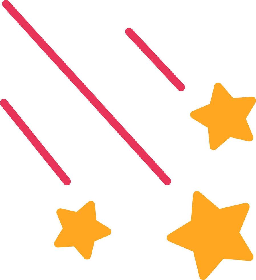 Shooting Stars Glyph Two Color Icon vector