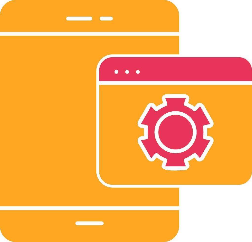 Web Optimization Glyph Two Color Icon vector