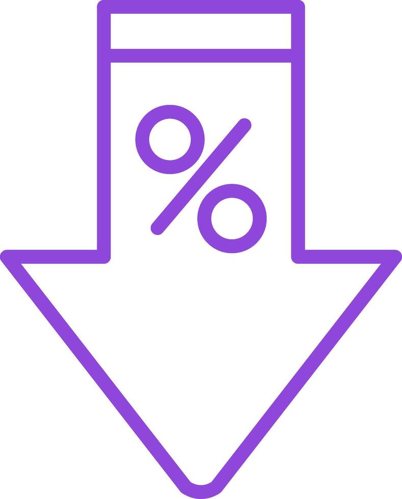 Discount Line Multi Colors Icon vector
