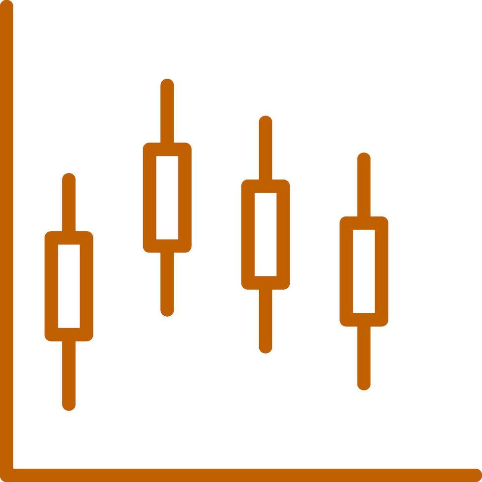 Plot Line Multi Colors Icon vector