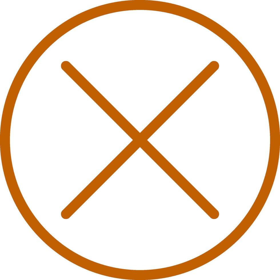 Cancel Line Multi Colors Icon vector
