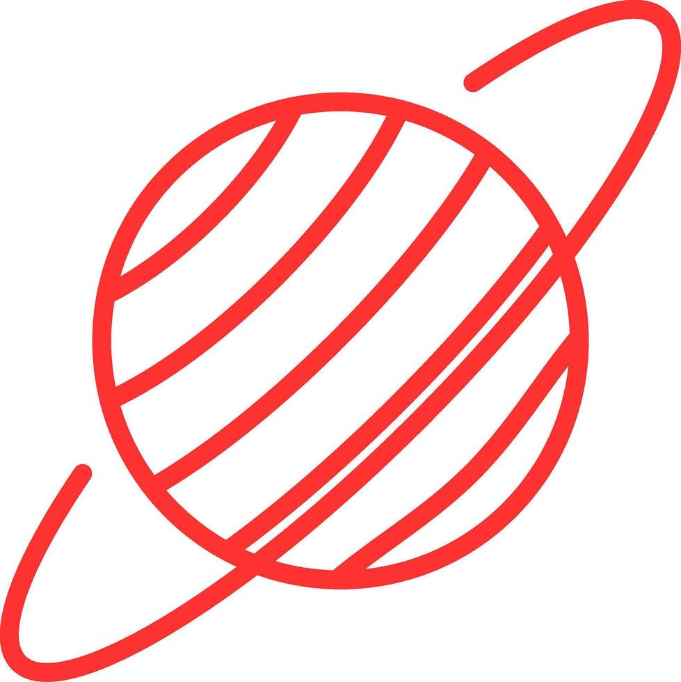 Uranus Line Multi Colors Icon vector