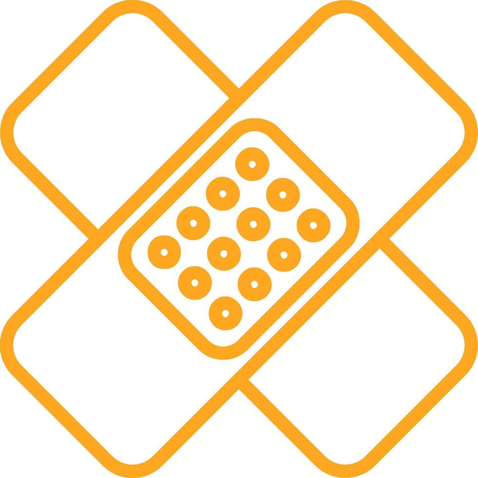 Band Aid Line Multi Colors Icon vector
