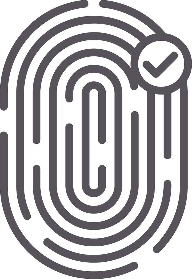 Biometric Identification Line Multi Colors Icon vector