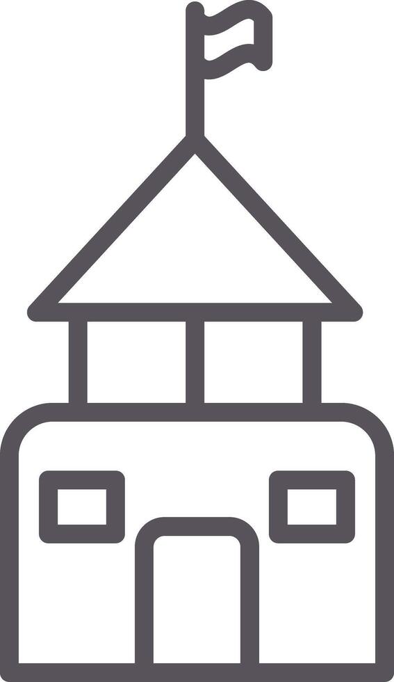 Wedding Hall Line Multi Colors Icon vector