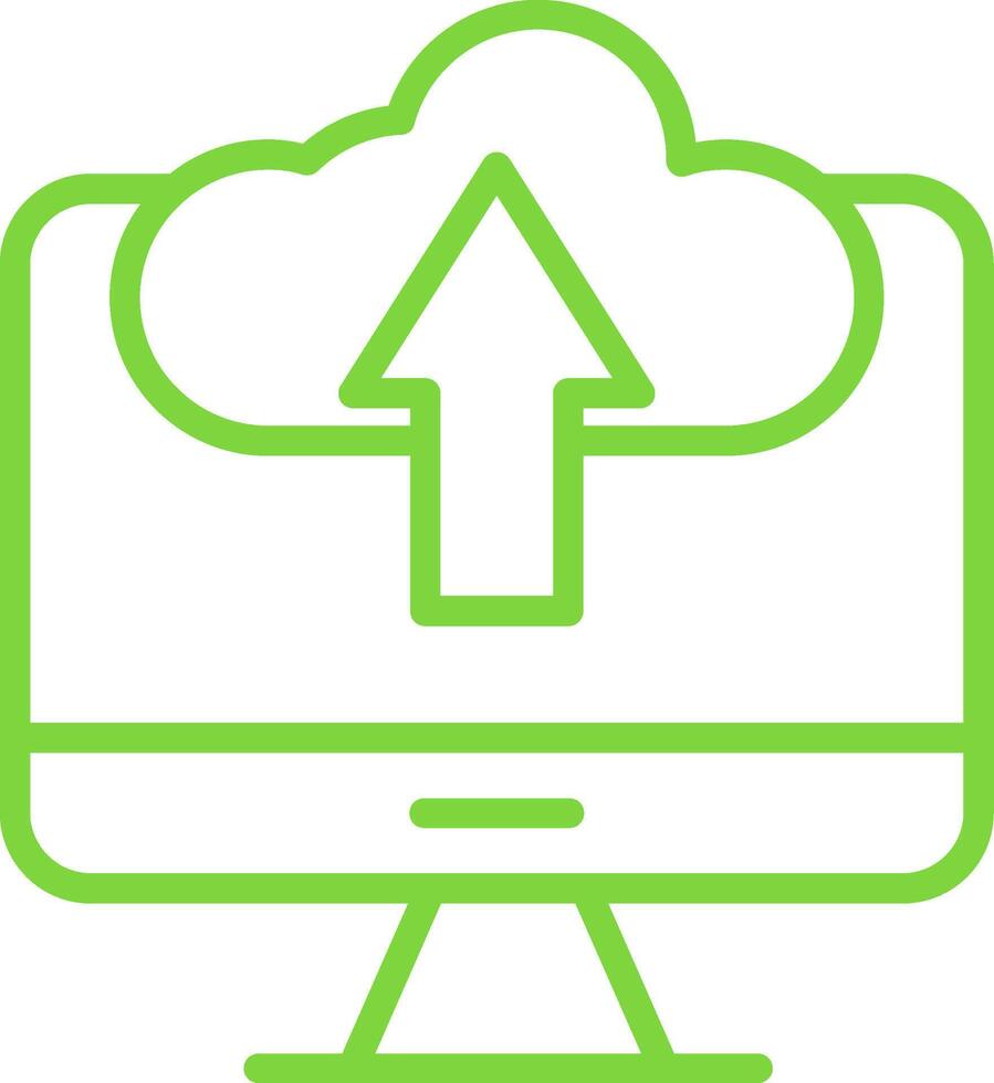 Cloud Computing Line Multi Colors Icon vector