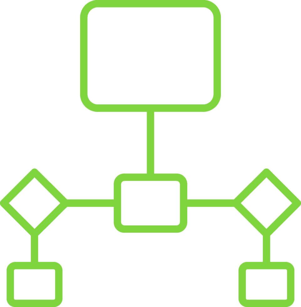 Flowchart Line Multi Colors Icon vector