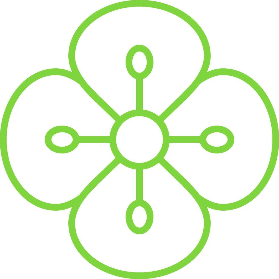 Poppy Line Multi Colors Icon vector