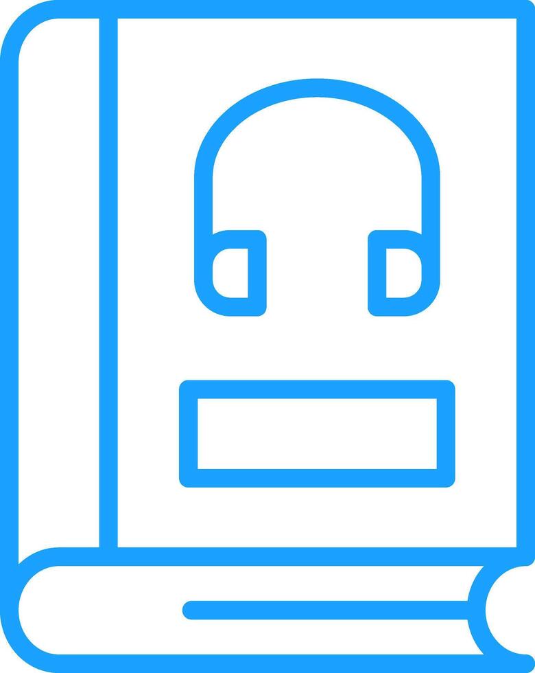 Audio Book Line Multi Colors Icon vector