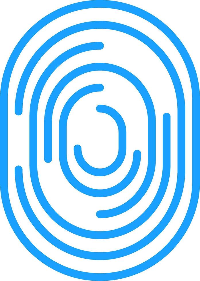 Fingerprint Line Multi Colors Icon vector