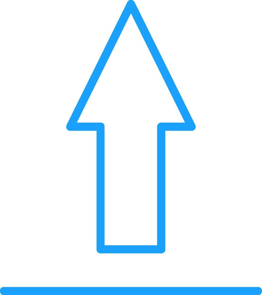 Up Sign Line Multi Colors Icon vector
