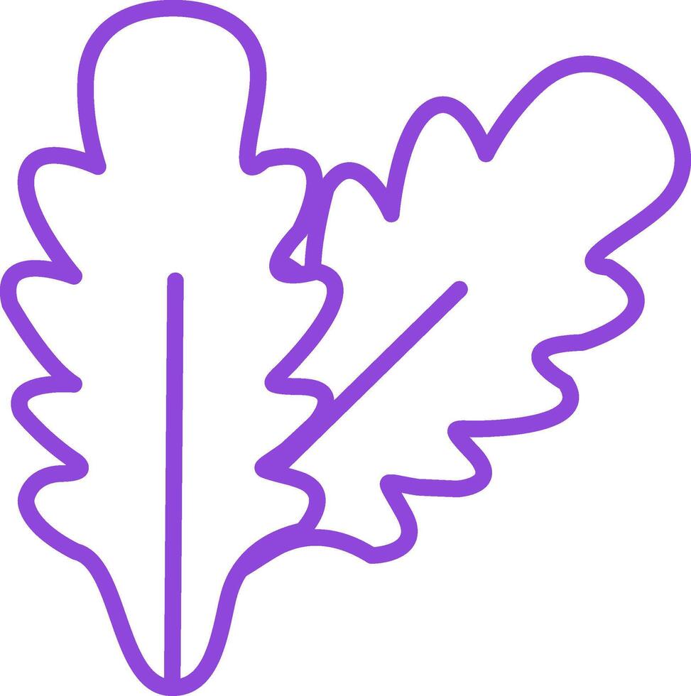 Arugula Line Multi Colors Icon vector