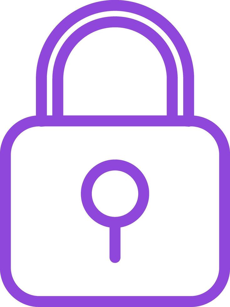 lock Line Multi Colors Icon vector