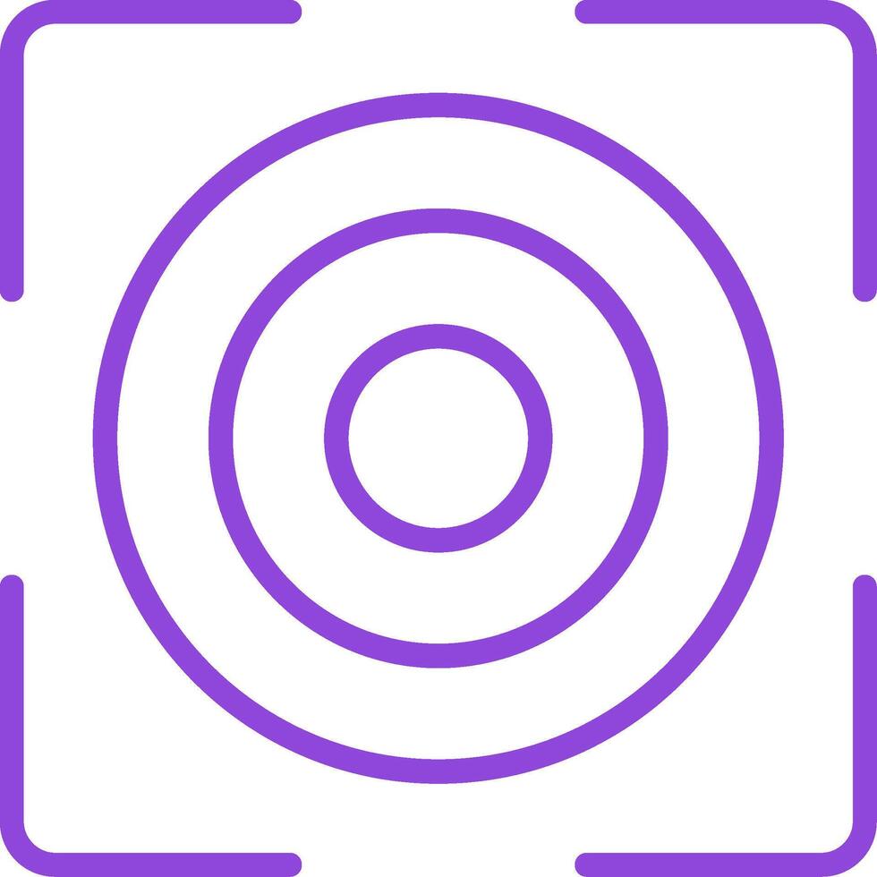 Target Line Multi Colors Icon vector