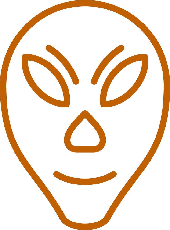 Alien Line Multi Colors Icon vector