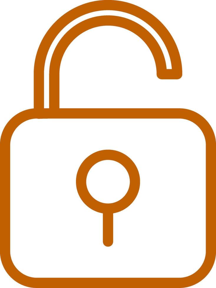 Unlock Line Multi Colors Icon vector