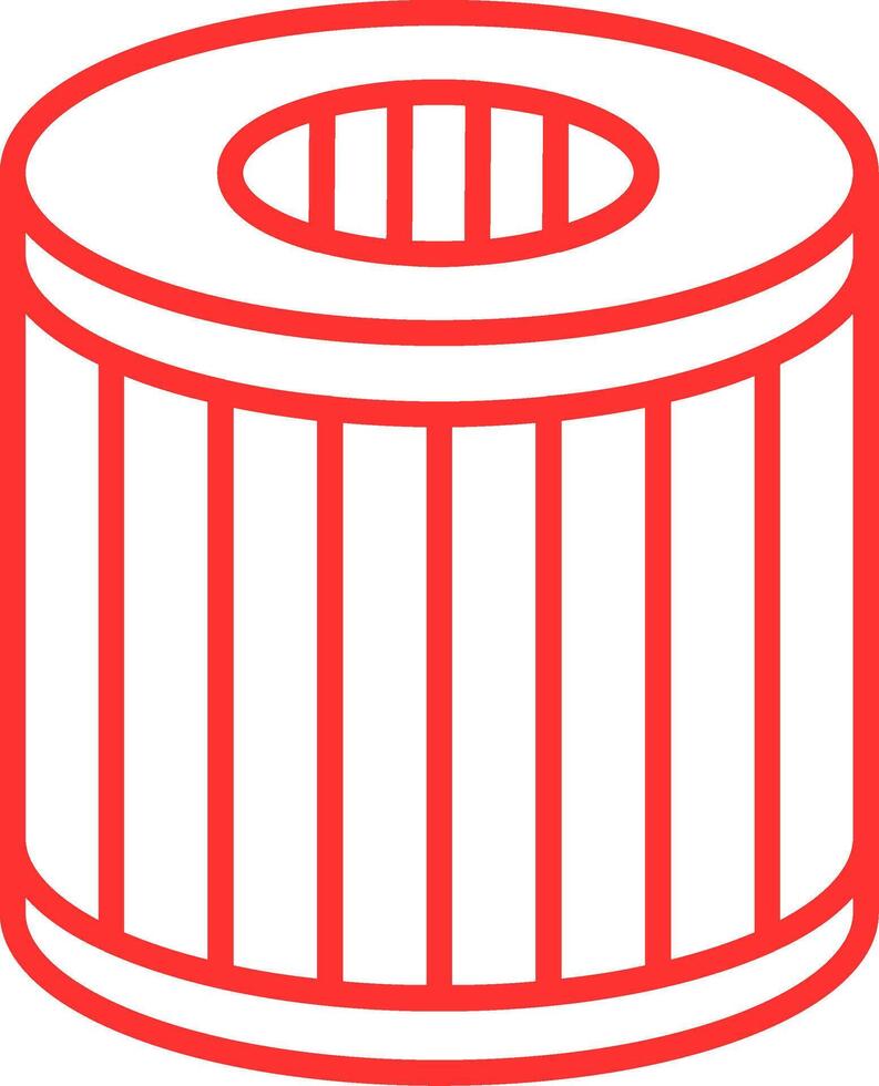 Oil Filter Line Multi Colors Icon vector