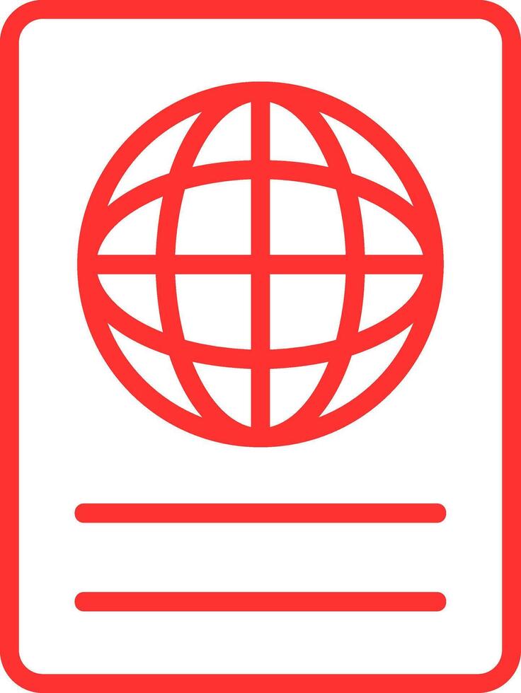 Passport Line Multi Colors Icon vector
