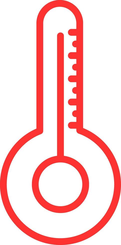 Thermometer Line Multi Colors Icon vector