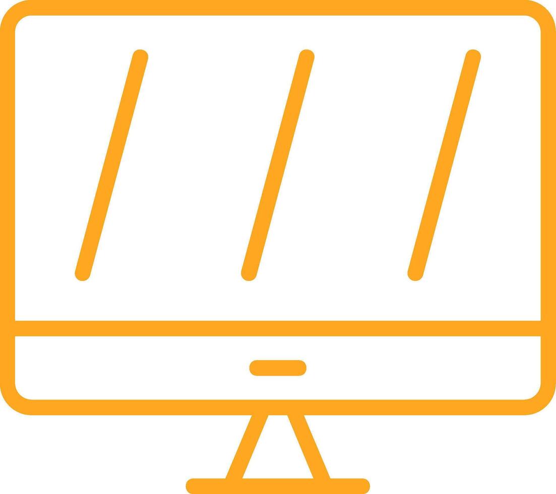 Computer Line Multi Colors Icon vector